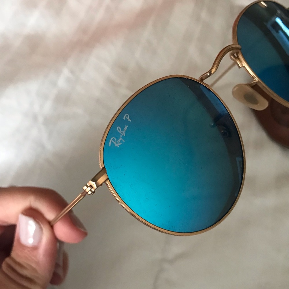 Ray-Ban Blue Round Flash Lenses Polarized